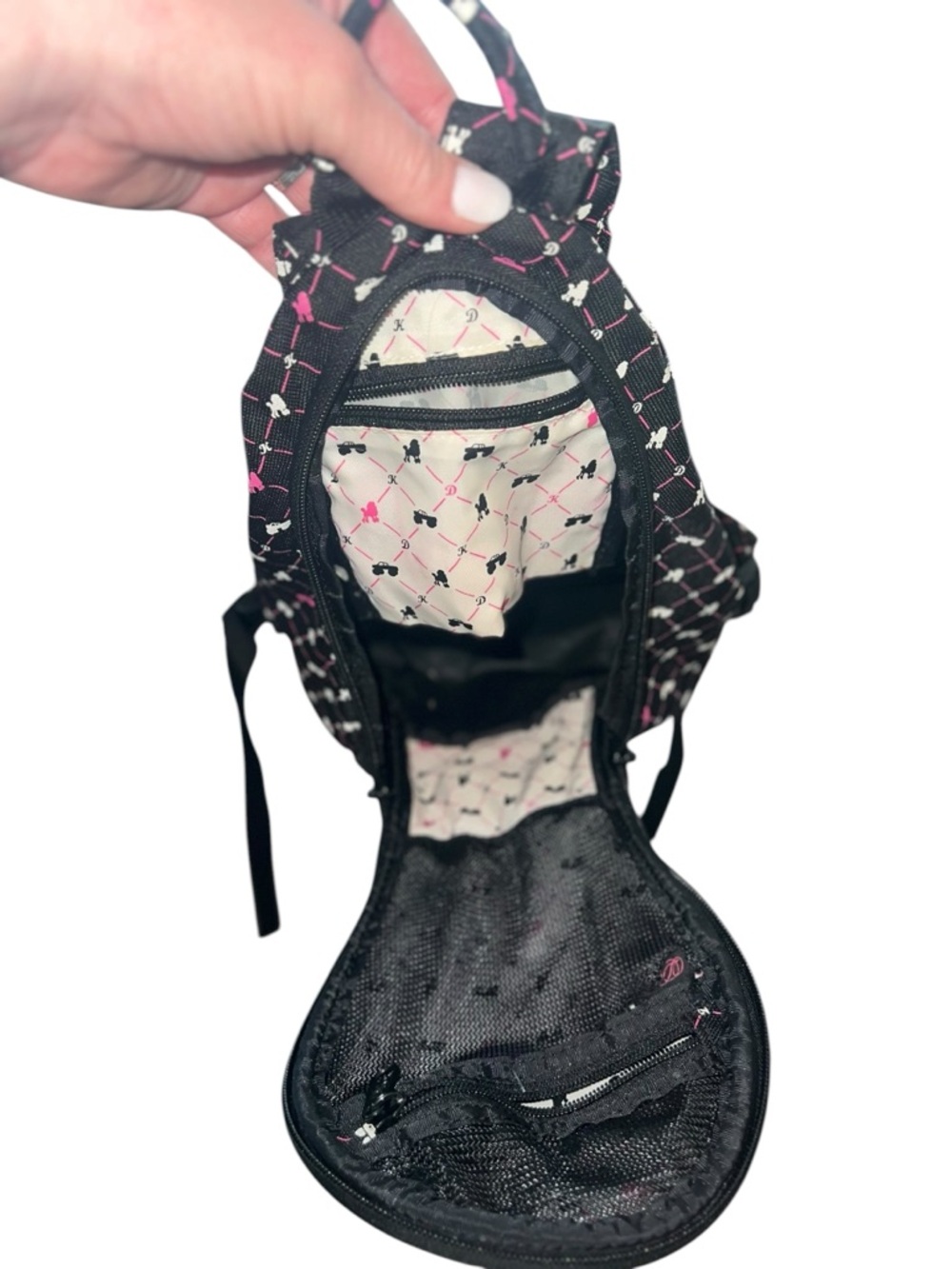 Dakine Mini Backpack Black Pink Monster Truck & Poodle Print | Y2K - Picture 9 of 9